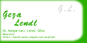 geza lendl business card