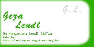 geza lendl business card